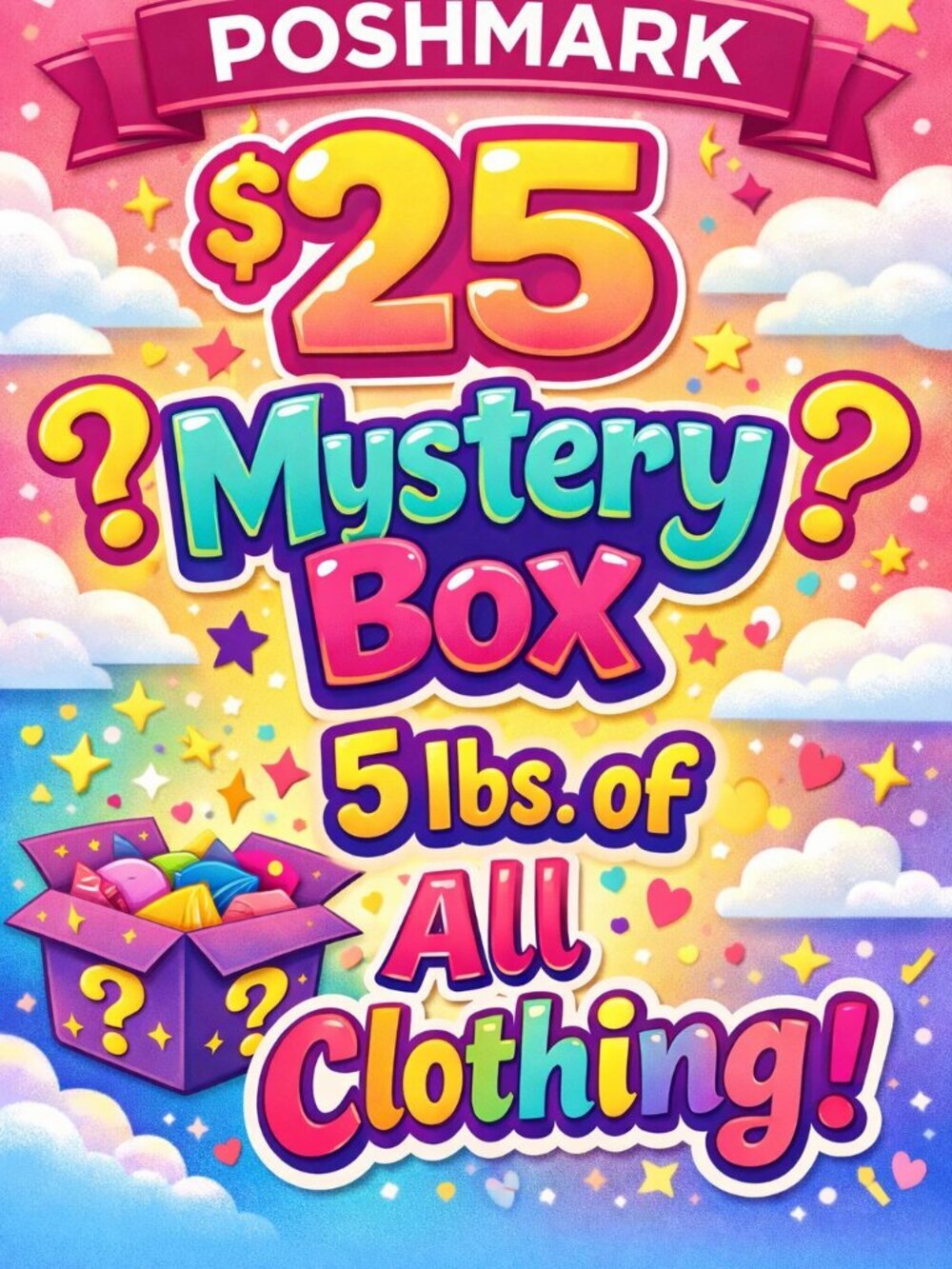 RESELLER MYSTERY BOX ONLY $25 !!! 5 LBS. OF CLOTHING